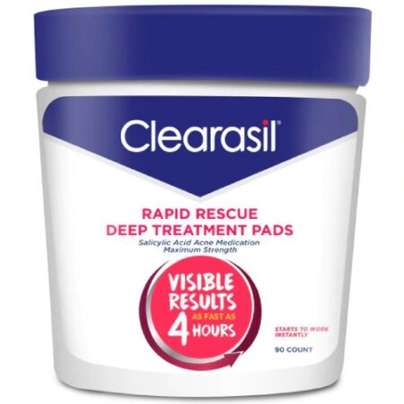 Clearasil Rapid Rescue Deep Treatment Facial Cleansing Pads -- 90 Pads