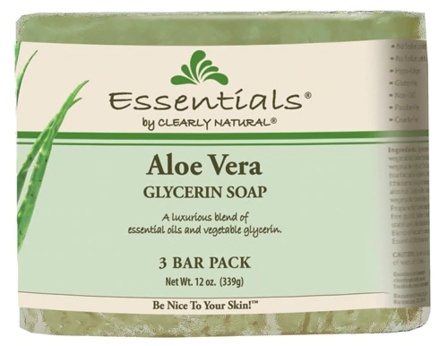 Sabonete Glicerinado Aloe Vera Clearly Natural - Pack 3 Barras (Aprox. 340g)