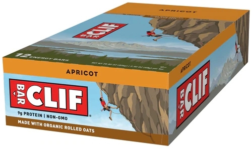 Clif Bar® Barras de Energia Sabor Damasco - Caixa com 12 Unidades (Aprox. 700g)