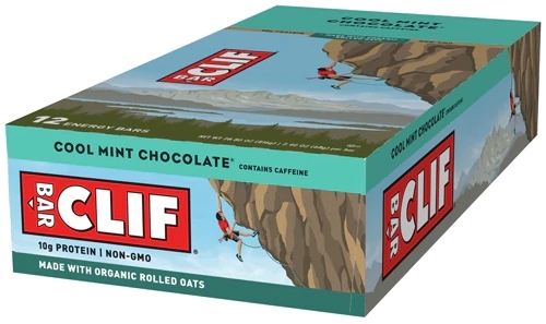 Clif Bar Energy Bars Cool Mint Chocolate - Caixa com 12 Barras (Aprox. 680g)