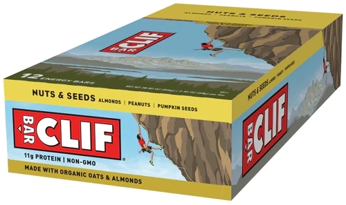 Clif Bar® Energy Bars Nuts & Seeds - 12 Barras Energéticas (Aprox. 65g cada)
