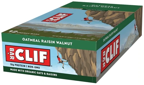 Clif Bar® Energy Bar Aveia, Passas e Nozes - Caixa com 12 Barras (Aprox. 756g)