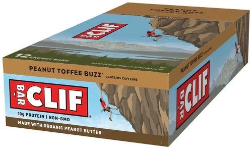 Clif Bar® Energy Bars Sabor Peanut Toffee Buzz® - Caixa com 12 Barras Energéticas