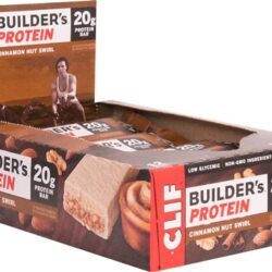 Barra de Proteína Clif Builder's Cinnamon Nut Swirl 20g - Caixa com 12 Unidades
