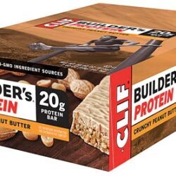 Clif Bar Builder's® Barra Proteica Sabor Manteiga de Amendoim Crocante - 12 Unidades (Aprox. 680g)