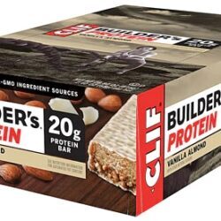 Clif Builder's® Barra de Proteína Sabor Baunilha e Amêndoa - Caixa com 12 Unidades (Aprox. 768g)