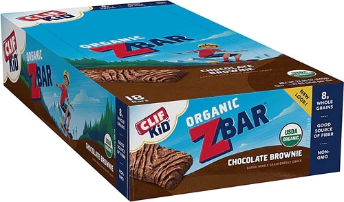Clif Kid® Organic ZBar™ Chocolate Brownie - Pacote com 18 Barras Energéticas Orgânicas