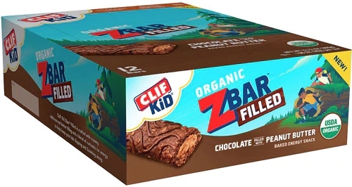 Clif Kid® Organic Zbar™ Recheado Chocolate e Amendoim - Caixa com 12 Barras Energéticas Orgânicas