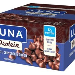 Barra de Proteína Clif LUNA Protein 12g Sabor Cookie Massa de Chocolate - Caixa com 12 Unidades