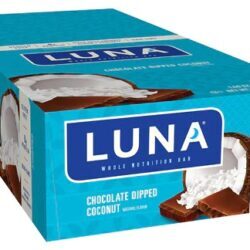 Barra de Nutrição Integral Clif LUNA Chocolate Mergulhado Coco - 15 Barras (Aprox. 630g)