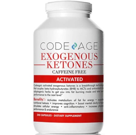 Code Age Exogenous Ketones Caffeine Free Activated Dietary Supplement -- 240 Capsules