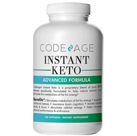 Code Age Instant Keto Advanced Formula Dietary Supplement -- 180 Capsules