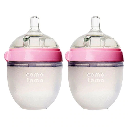 Kit 2 Mamadeiras Comotomo 150ml Rosa - Design Inovador para o Bem-Estar do Bebê