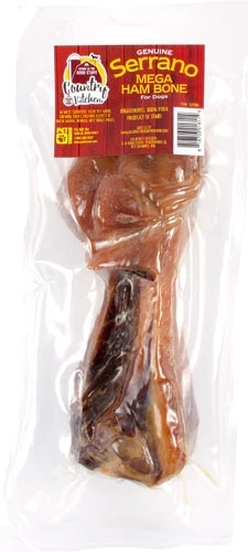 Country Kitchen Serrano Mega Osso de Presunto para Cães – 1 Osso (Aprox. 225g) | Petisco Natural e Saudável
