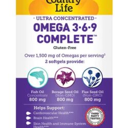 Country Life Ômega 3 6 9 Ultra Concentrado 90 Softgels | Suporte Essencial para Saúde Integral