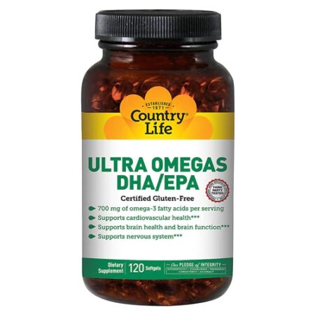 Country Life Ultra Omegas DHA EPA -- 120 Softgels