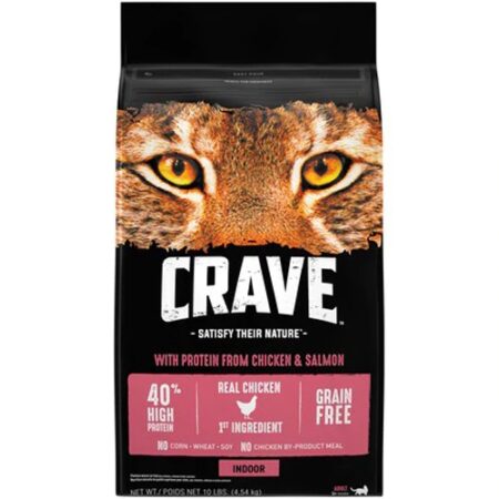 Crave Satisfy Their Nature™ Indoor Adult Cat Food Chicken & Salmon -- 10 lb