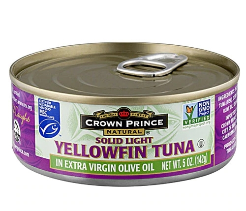 Atum Amarelo Sólido Crown Prince em Azeite Extra Virgem - 142g | Sabor e Saúde Premium