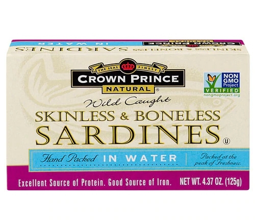 Sardinhas Crown Prince Skinless and Boneless em Água - 124g: Proteína e Saúde no Seu Prato