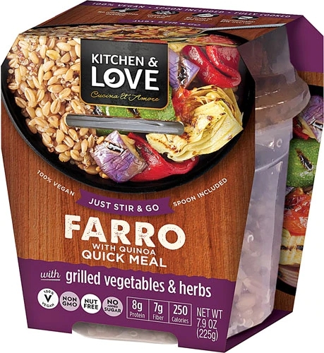 Refeição Rápida Cucina & Amore Farro com Quinoa e Legumes Grelhados com Ervas - 221g