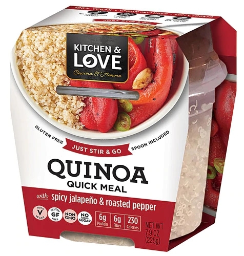 Cucina & Amore Refeição Rápida de Quinoa Sem Glúten Sabor Jalapeño Picante e Pimentões Assados - 224g