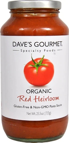 Molho de Tomate Orgânico Dave's Gourmet Heirloom Vermelho - 753ml (25.5 fl oz)