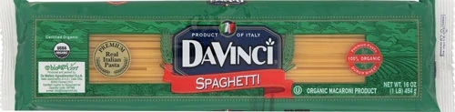 Macarrão Espaguete Orgânico DaVinci - 454g - Leve e Nutritivo