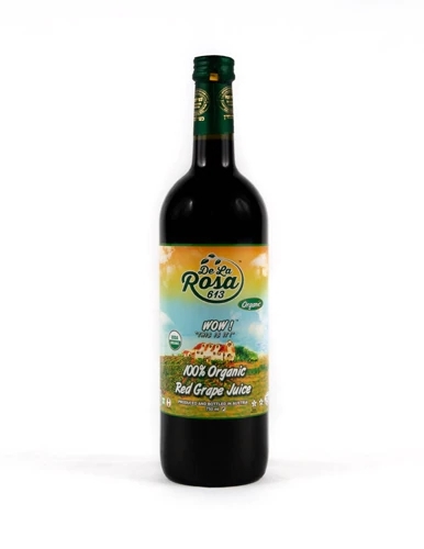 Suco de Uva Tinto Orgânico De La Rosa 750ml - Puro e Refrescante