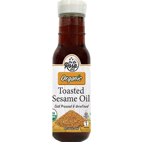 Óleo de Gergelim Torrado Orgânico De La Rosa 237ml - Puro Sabor e Saúde