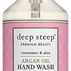 Sabonete Líquido Mãos Deep Steep Óleo de Argan Rosa e Aloe Vera - 521ml | Hidratação e Bem-Estar
