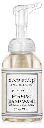 Sabonete Líquido Espumante Deep Steep Coco Puro - 236ml (8 fl oz) - Limpeza Suave e Hidratação