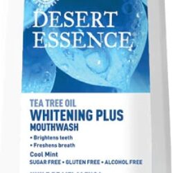 Enxaguante Bucal Desert Essence Whitening Plus com Óleo de Melaleuca e Menta Refrescante - 473ml
