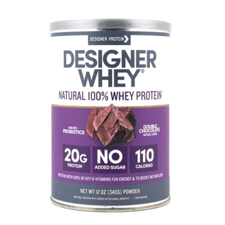 Designer Protein Natural 100% Whey Protein Powder Double Chocolate -- 12 oz