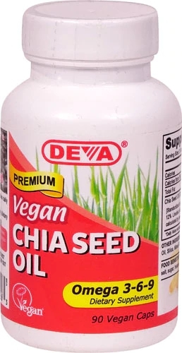 Deva Vegan Óleo de Chia 90 Cápsulas Veganas - Sua Dose Diária de Saúde Ômega