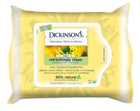 Dickinson Brands Original Witch Hazel Daily Refreshingly Clean Cleansing Cloths -- 25 Cloths