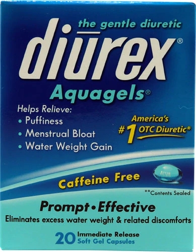 Diurex Aquagels® Sem Cafeína - 20 Cápsulas Gelatinosas para Bem-Estar Hídrico