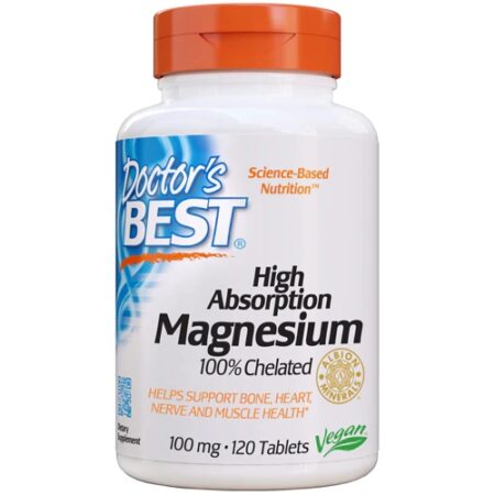 Doctor's Best High Absorption 100% Chelated Magnesium -- 120 Tablets