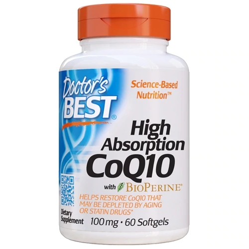 Doctor's Best High Absorption CoQ10 com BioPerine® - 100mg - 60 Softgels: Energia Celular e Bem-Estar
