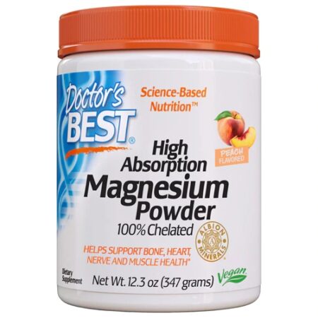 Doctor's Best High Absorption Magnesium Powder Peach -- 12.3 oz