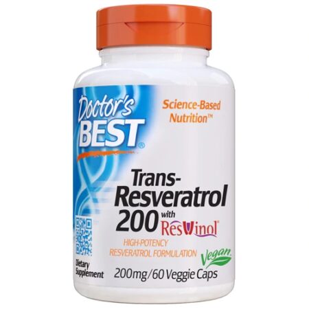 Doctor's Best Trans-Resveratrol 200 with ResVinol™ -- 200 mg - 60 Veggie Caps