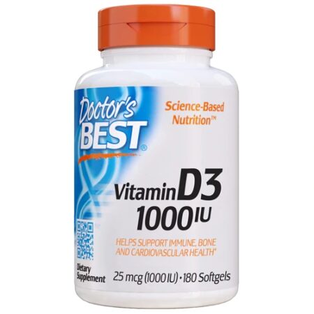 Doctor's Best Vitamin D3 -- 1000 IU - 180 Softgels