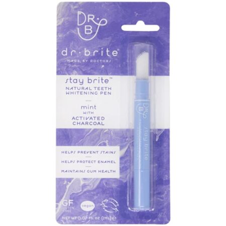 Dr. Brite Stay Brite Natural Teeth Whitening Pen Mint with Activated Charcoal -- 0.07 fl oz