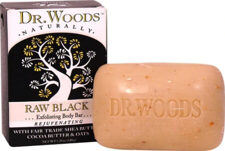 Dr. Woods Body Bar Soap Raw Black -- 5.25 oz