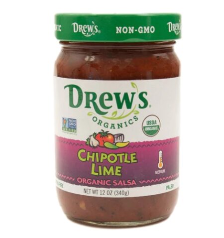 Drew's All Natural Organic Salsa Chipotle Lime -- 12 oz