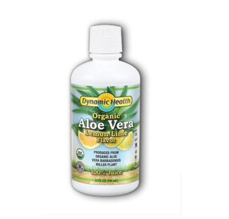 Dynamic Health Organic Aloe Vera Juice Lemon Lime -- 32 fl oz