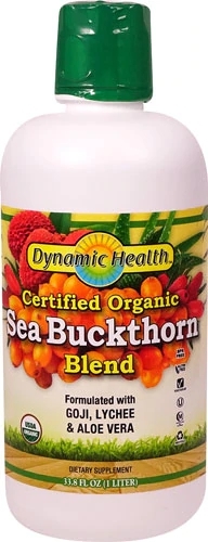 Blend Orgânico de Espinheiro-Marítimo Dynamic Health 1000ml - Rico em Nutrientes e Antioxidantes