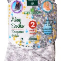 Meias Hidratantes Earth Therapeutics Aloe Moisture™ Xadrez Cinza - 2 Pares (Unissex)