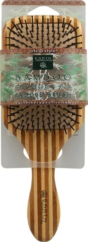 Escova Raquete Grande Earth Therapeutics Bambu Lacado - 1 Escova (Aprox. 150g) - Cabelos Saudáveis