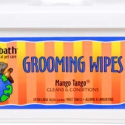 Lenços Umedecidos Earthbath Grooming Wipes Mango Tango® - 100 Unidades para Higiene e Bem-Estar do seu Pet
