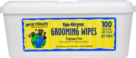 Earthbath Hypo-Allergenic Grooming Wipes Fragrance Free -- 100 Wipes